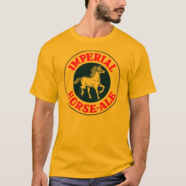 Öl för häst för Retro belgisk öllogotyp T Shirt (Framsida)