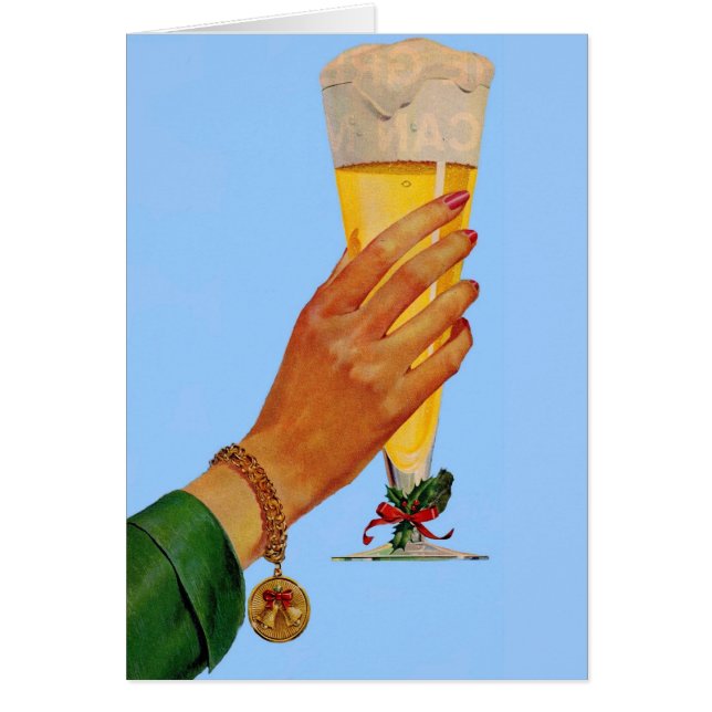 öl för jul hälsningskort (Framsidan)