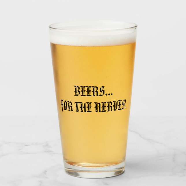 ÖL.. FÖR NERVES! GLASKOPP (Framsida fylld)