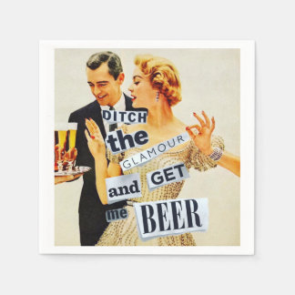 Öl före Glamor Cocktail Napkins Pappersservett
