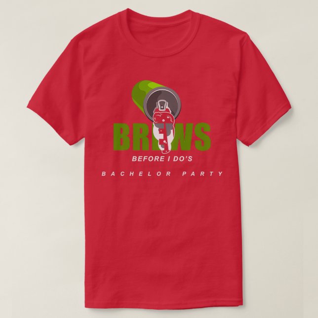 Öl före jag gör Bröllopsfest presentidé T Shirt (Design framsida)