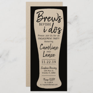 Öl före jag görs Förlovningsfest för bröllop Kraft Inbjudningar