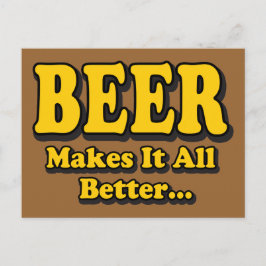 Öl gör det bättre - Lusnyare Beer Älskare Slogan Vykort
