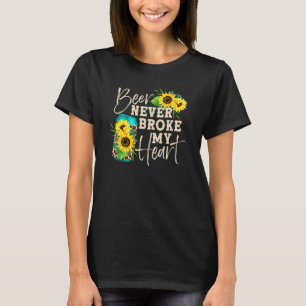 Öl Har Aldrig Knäckt Mitt Hjärta Solros Leopardtry T Shirt