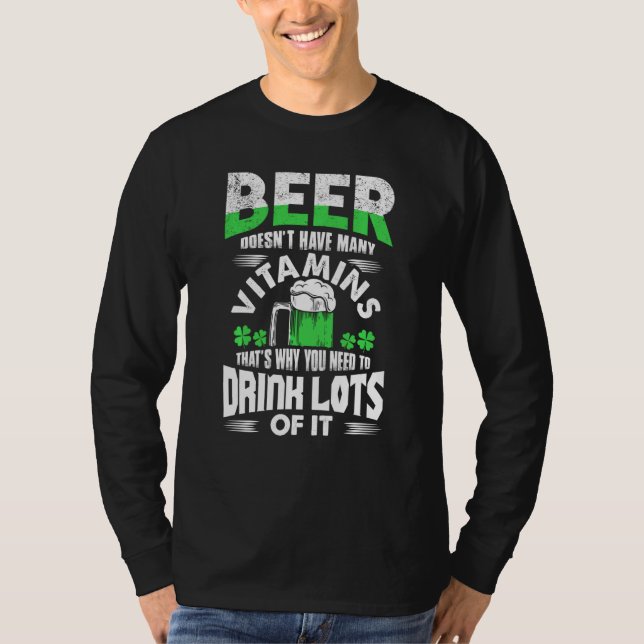 Öl har många vitaminer S. Patrick S Day T Shirt (Framsida)