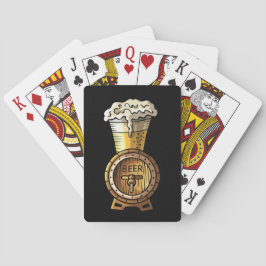 Öl i svart casinokort