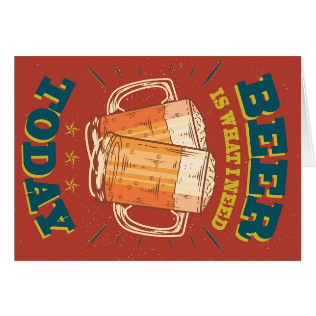 Öl idag, vintage hälsningskort (Framsidan Horizontal)