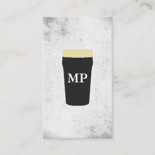 Öl Inslag med Monogram Struktur Visitkort