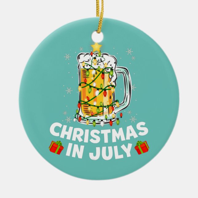 Öl Julgran jul i juli, sommar Julgransprydnad Keramik (Framsidan)