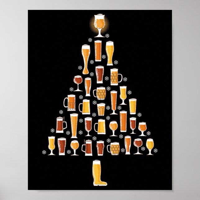 Öl Julgran Manar Kvinnor Beer Ugly jul Poster (Framsidan)