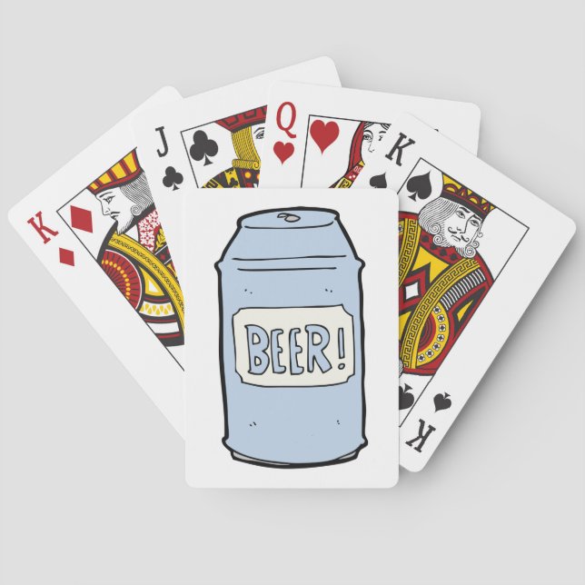 Öl kan illustrera Retro Beer Älskare-design Casinokort (Baksidan)