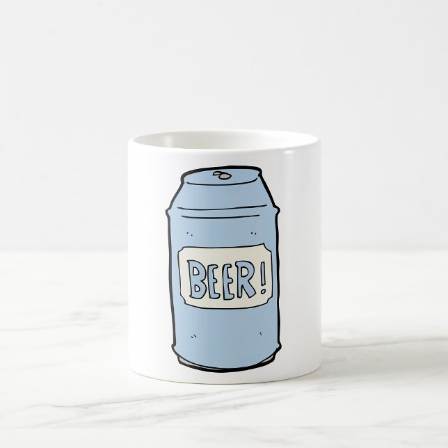 Öl kan illustrera Retro Beer Älskare-design Kaffemugg (Skapare uppladdad)