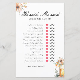 Öl kärlek bryggs Han sa hon sa bröllopsspel