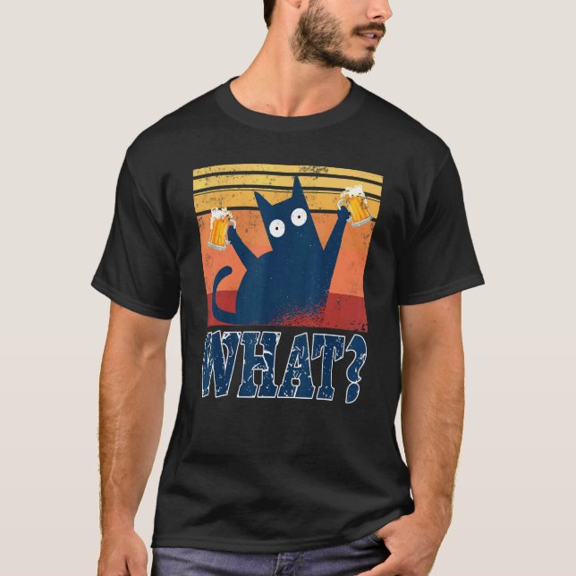 Öl Katt Vad  Katt Toppar Sommar Klänningar Pyjamas T Shirt (Framsida)