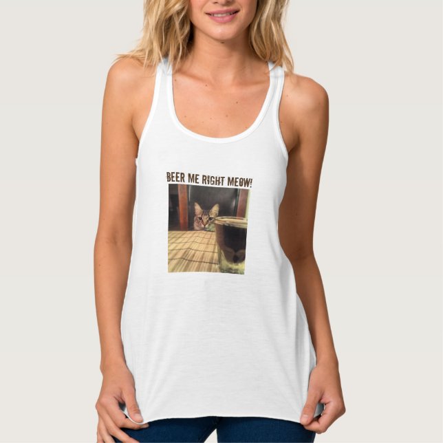 Öl Kitty Katt Fotograf Tank Topp Linne Med Racerback (Framsida)