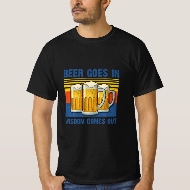Öl kommer ut från Vintagens födelsedag T Shirt (Framsida)