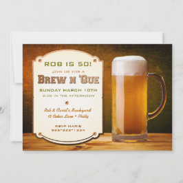 Öl läderrivets Brew N 'Que Inbjudningar