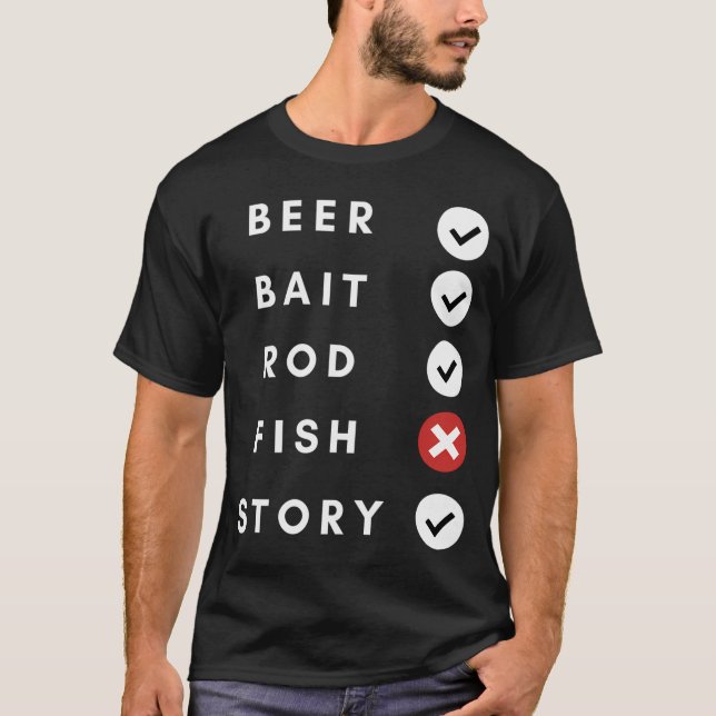 ÖL LOCK FISKESTÅNG HISTORIA / FISKE T SHIRT (Framsida)