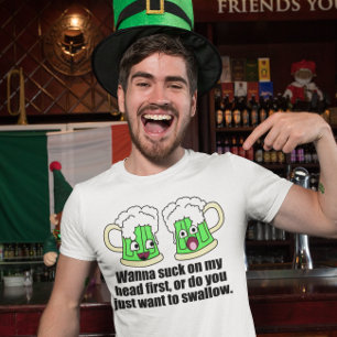 Öl med huvudet tee shirt