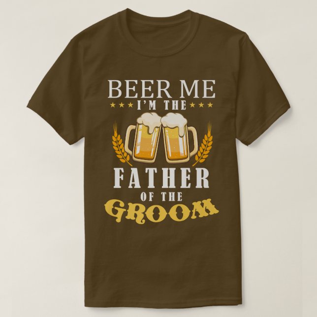 Öl mig Far i Groom Drinking Team Bröllop T Shirt (Design framsida)