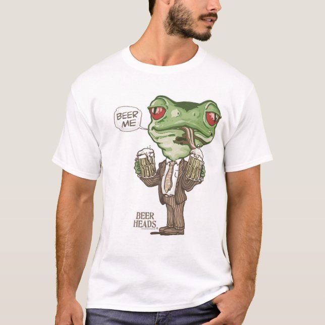 Öl mig grön groda vid Mudge studior T Shirt (Framsida)