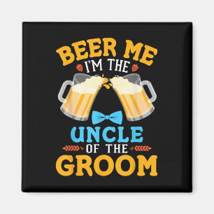 Öl mig i faronkel i Groom Bride Bröllop Morsa Magnet
