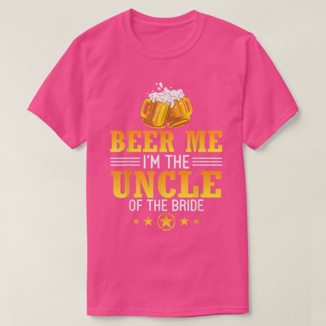 Öl mig jag är brudens farbror make maka dryckeshor t shirt (Design framsida)