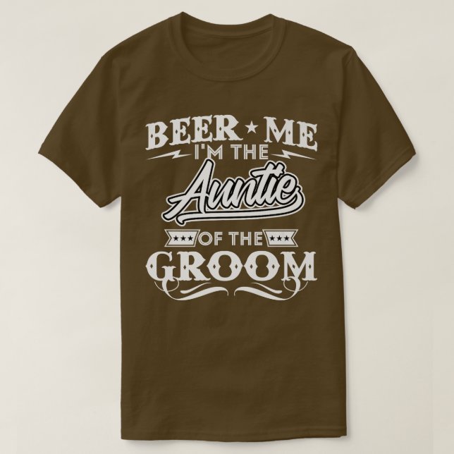 Öl mig jag är brudgummens faster Öl-drickare T Shirt (Design framsida)