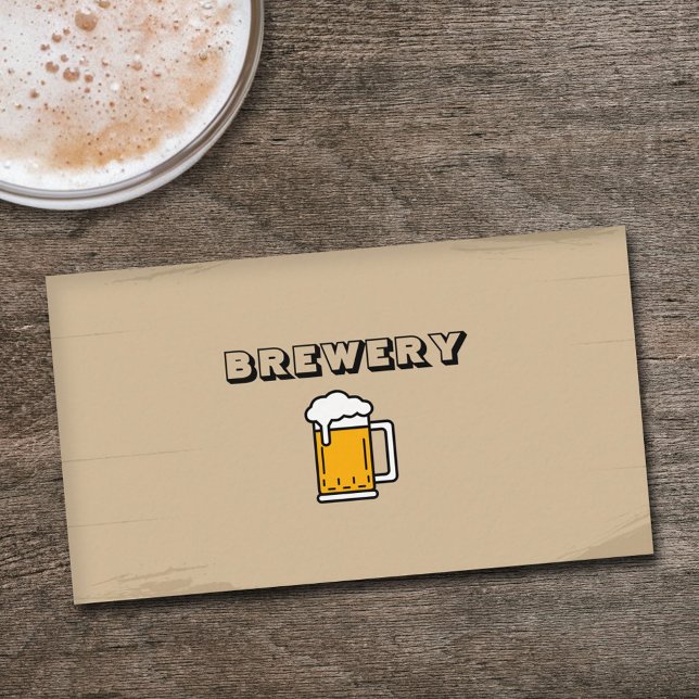 Öl Mugg - Brewery Rustic Visitkort (Beer Mug - Brewery Rustic Business Card)