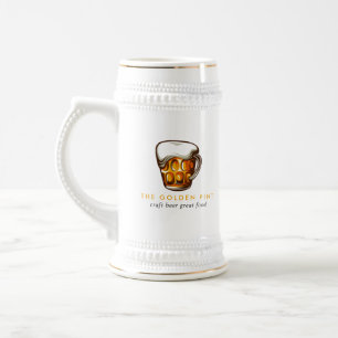 Öl Mugg Logotyp Brewery Pub Business Stein