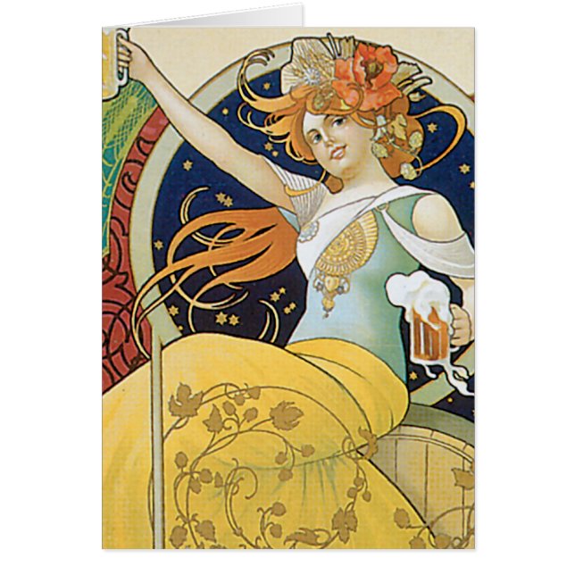 Öl Nouveau Hälsningskort (Framsidan)