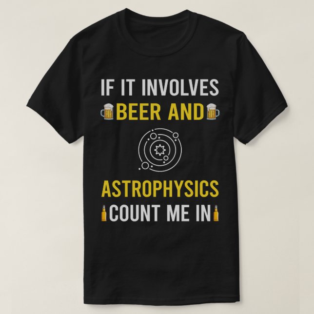 Öl- och astrofysikastastrist t shirt (Design framsida)