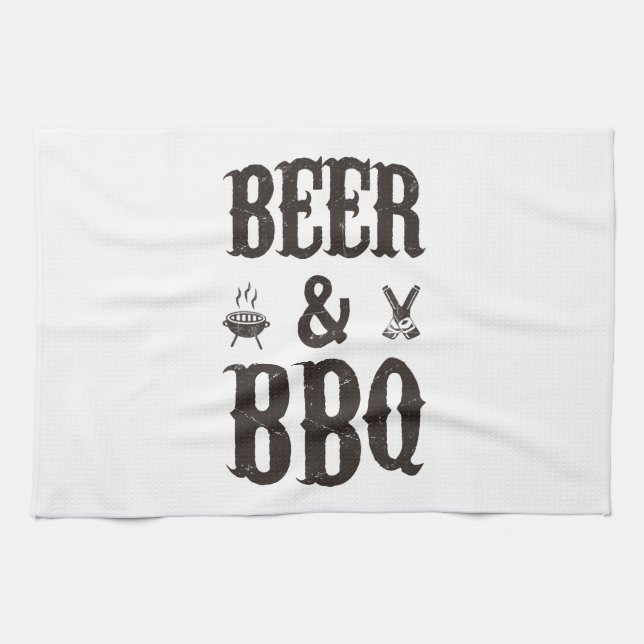 Öl och BBQ Kökshandduk (Horisontell)