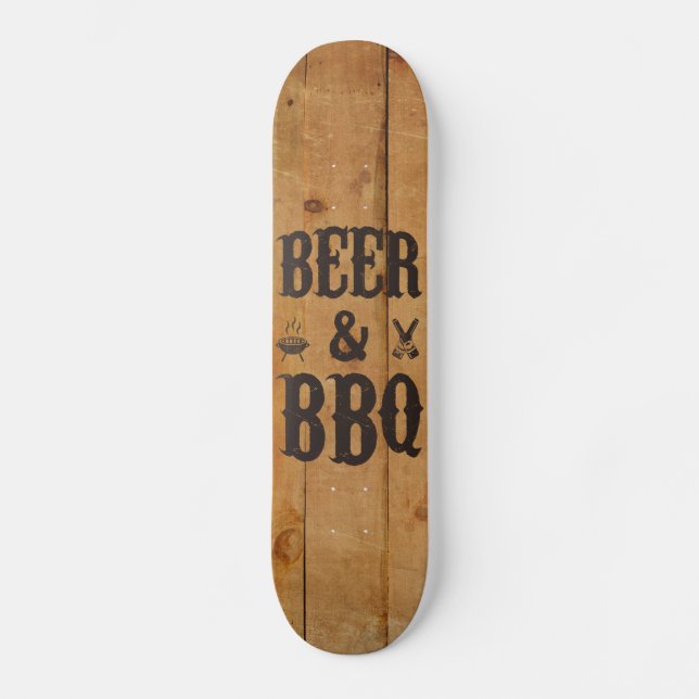 Öl och BBQ Mini Skateboard Bräda 18,7 Cm (Framsida)
