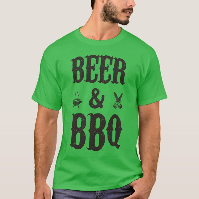 Öl och BBQ T-shirt (Framsida)