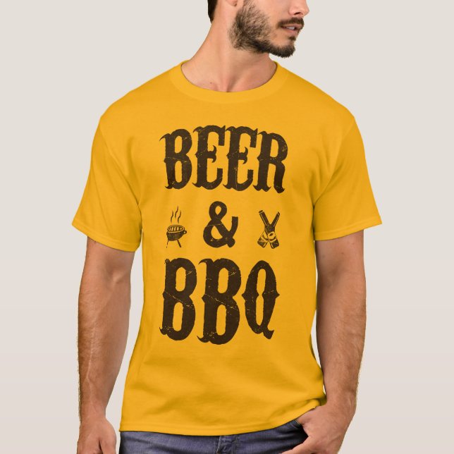Öl och BBQ T Shirt (Framsida)
