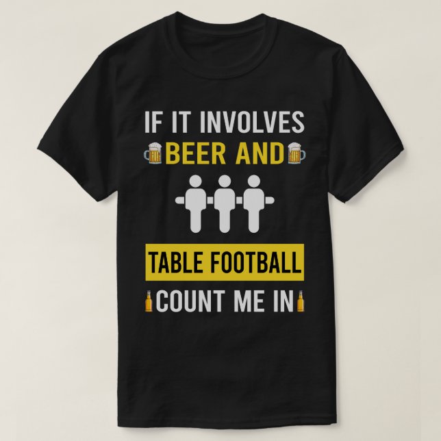 Öl och Bord Foosball T Shirt (Design framsida)