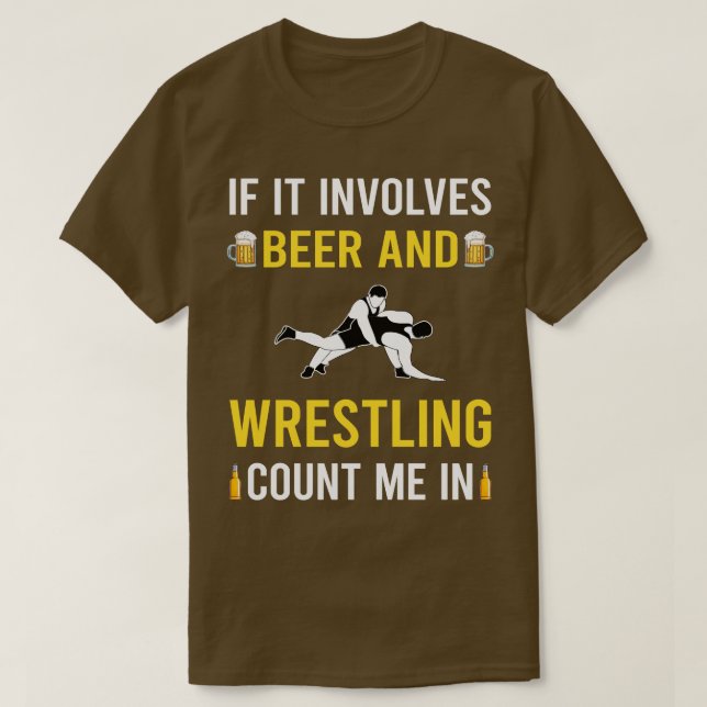 Öl- och brottningsbrottare t shirt (Design framsida)