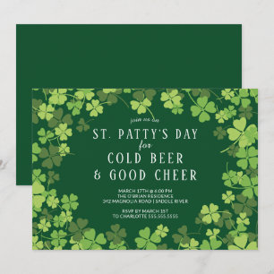 Öl och Cheer St. Pattys Day Party-inbjudan Inbjudningar