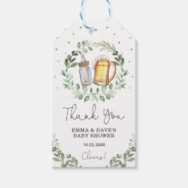 Öl och Cheers Greenery Brewery Baby Shower Presentetikett
