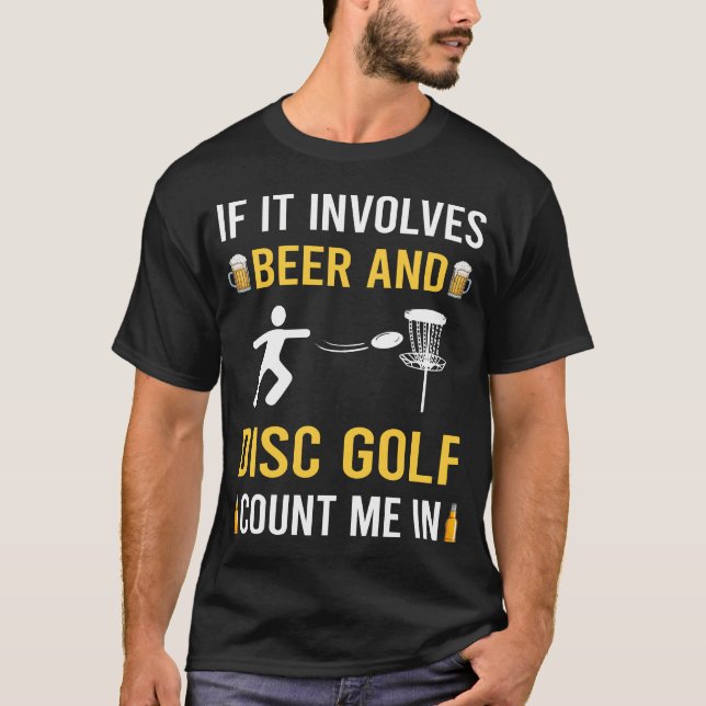 Öl och discgolf t shirt (Framsida)