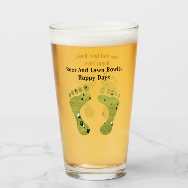 Öl och Gräsmatta, Lycklig dagar Glaskopp (Baksida fylld)