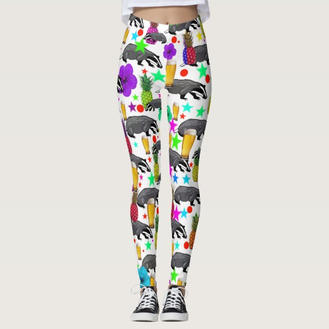 Öl Och Grävlingar Nyhets Leggings (Framsida)