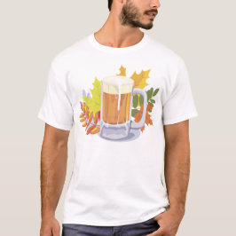 Öl och Höst löv Oktoberfest T Shirt