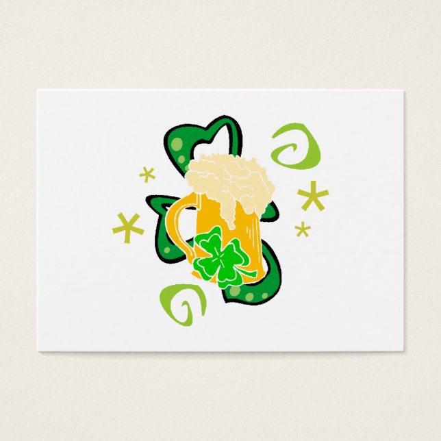 Öl och Irish Cheer Visitkort (Framsidan)