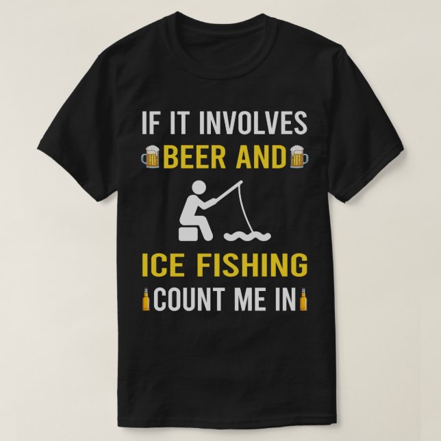 Öl- och isfiske t shirt (Design framsida)