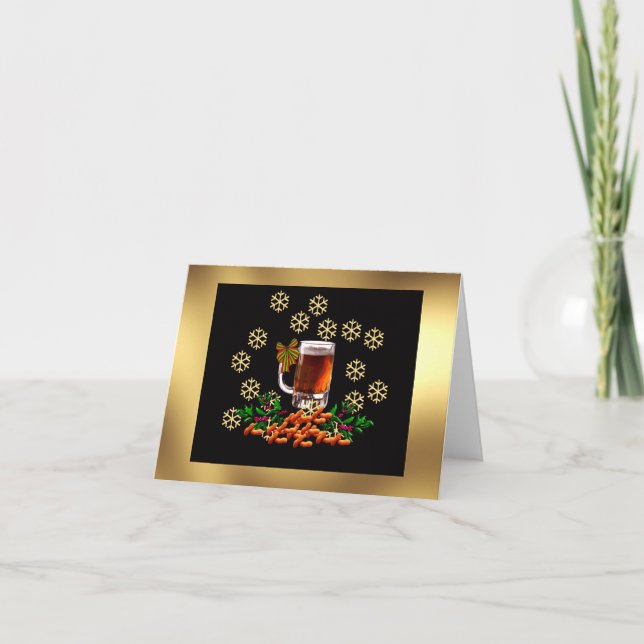 Öl och jordnötter helgkort (Framsida)