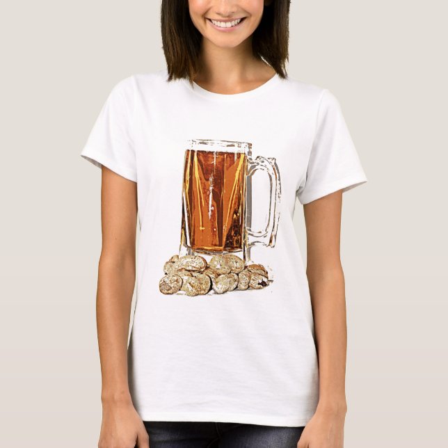 Öl och jordnötter tee shirt (Framsida)