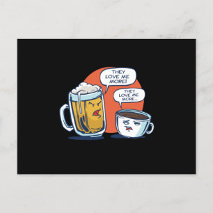 Öl- och kaffedragning vykort