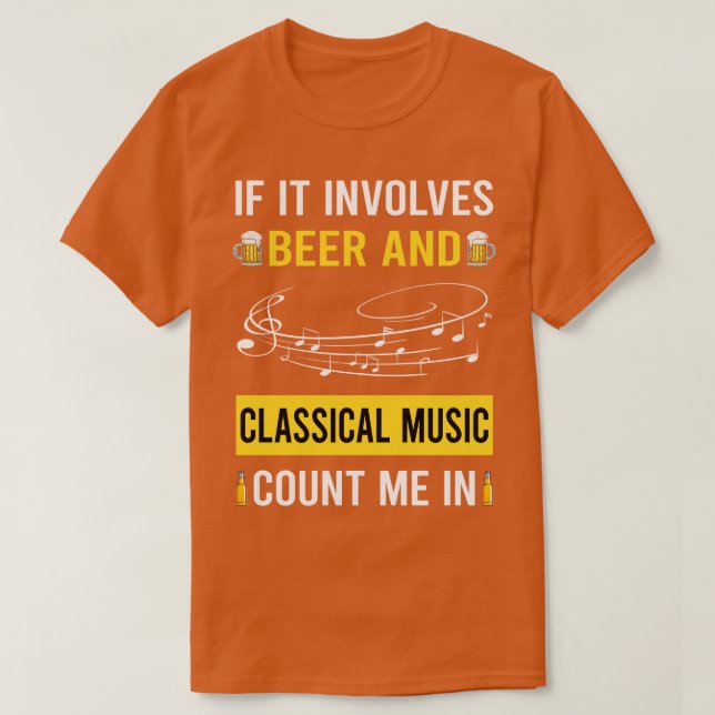 Öl och klassisk musik t shirt (Design framsida)